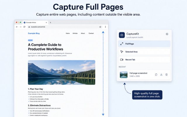 CaptureKit full-page capture preview